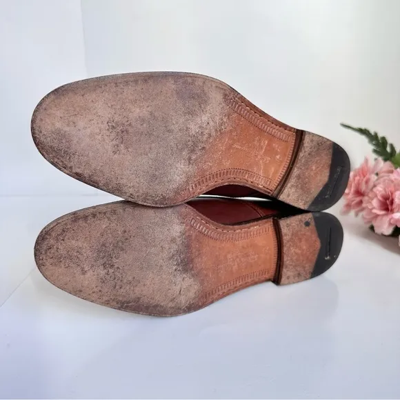 Salvatore Ferragamo SPORT Camel Leather Single Buckle Monk Strap Dress Shoes