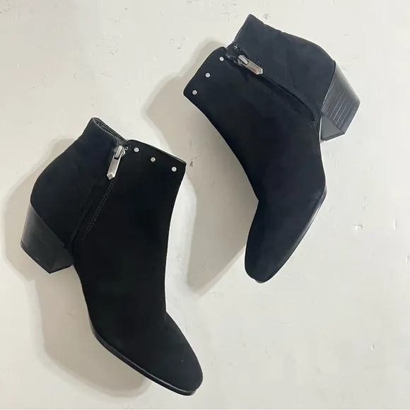 Sam Edelman Black Studded Fringe Boots