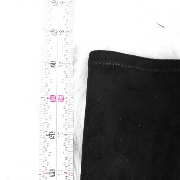 Sam Edelman Black Suede Leather Flat Knee High Riding Boots Womens Size 8 Clive