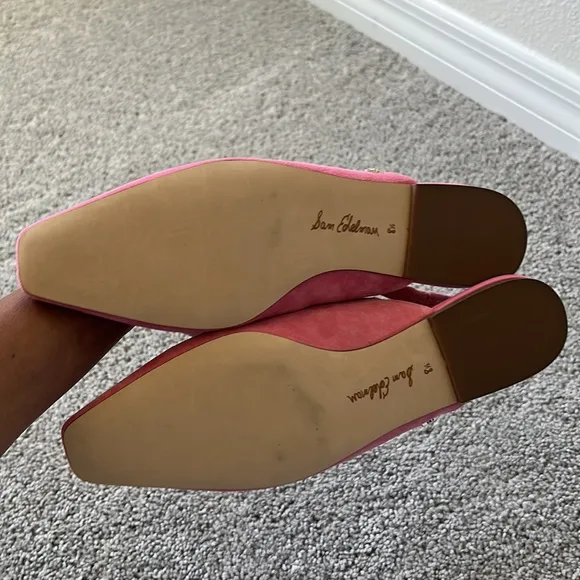SAM EDELMAN FLAT LEATHER SUEDE SANDALS SHOES SIZE 8 1/2 BRAND NEW
