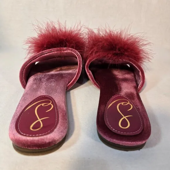 SAM EDELMAN Legally Blonde Old Money Clueless MAGENT Francie Puff Slipper Size 9