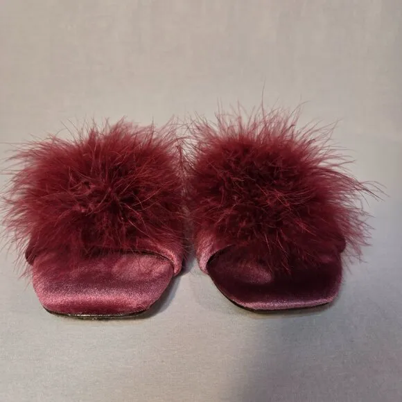 SAM EDELMAN Legally Blonde Old Money Clueless MAGENT Francie Puff Slipper Size 9