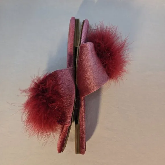 SAM EDELMAN Legally Blonde Old Money Clueless MAGENT Francie Puff Slipper Size 9