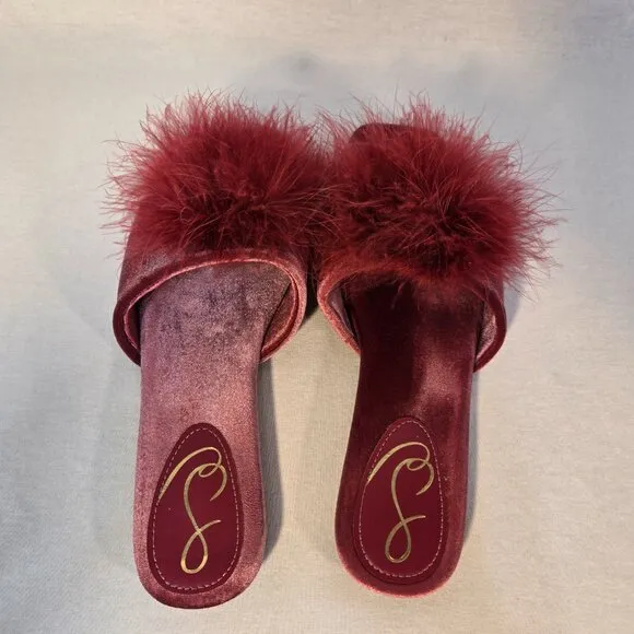 SAM EDELMAN Legally Blonde Old Money Clueless MAGENT Francie Puff Slipper Size 9