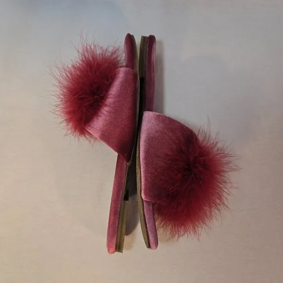 SAM EDELMAN Legally Blonde Old Money Clueless MAGENT Francie Puff Slipper Size 9