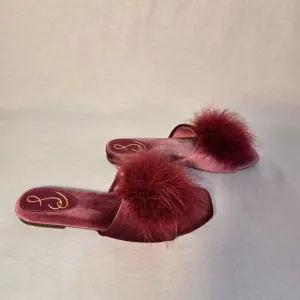 SAM EDELMAN Legally Blonde Old Money Clueless MAGENT Francie Puff Slipper Size 9
