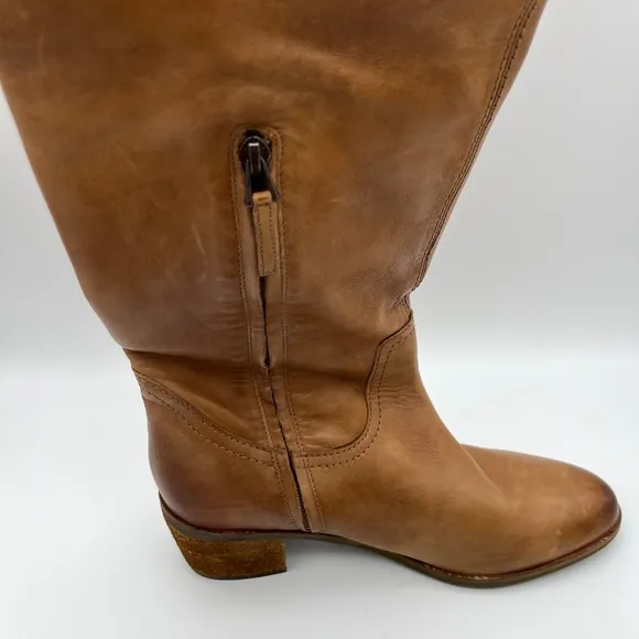 Sam Edelman Loren Knee High Leather Golden Caramel Boots; Size 9
