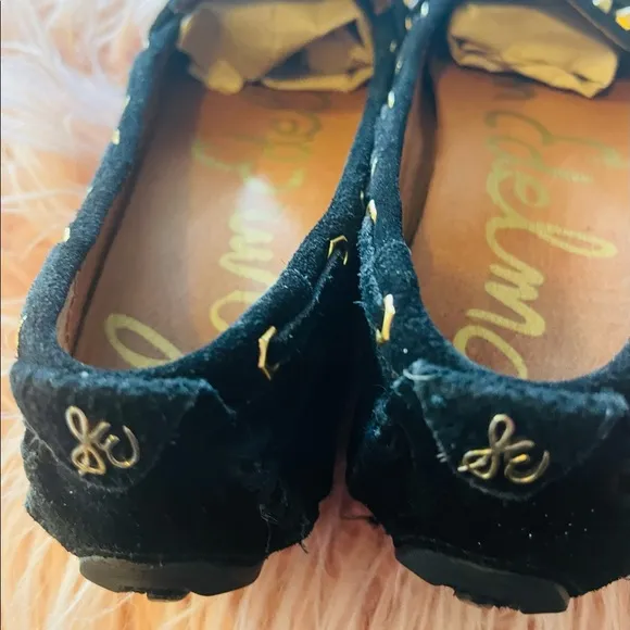 Sam Edelman shoes womens flat black golden rivets