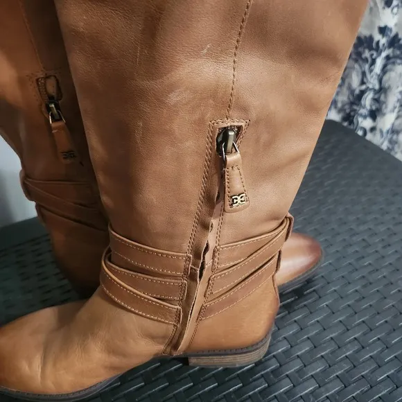 Sam Edelman Women's Pansy Whiskey Leather Boot Size 10-10.5 M (MSRP $225) EUC
