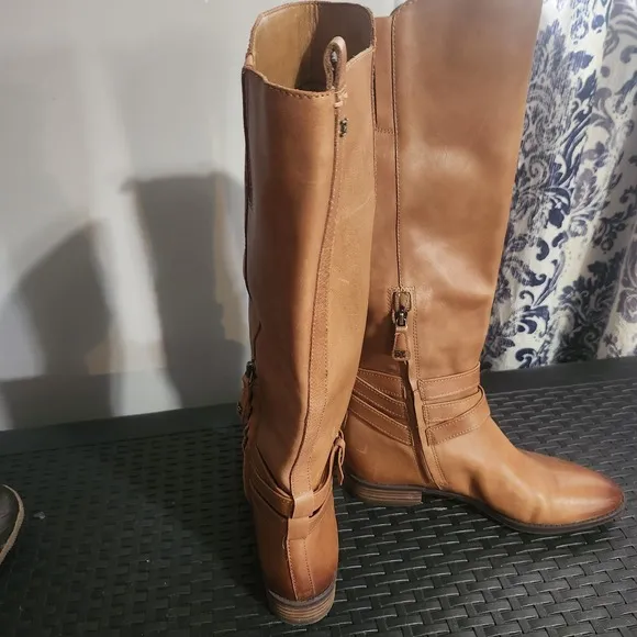 Sam Edelman Women's Pansy Whiskey Leather Boot Size 10-10.5 M (MSRP $225) EUC