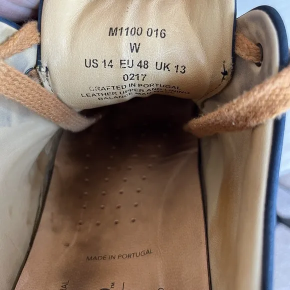 Samuel Hubbard Mens Free NAVY NUBUCK Leather Casual Oxford Shoe Vibram Size 14
