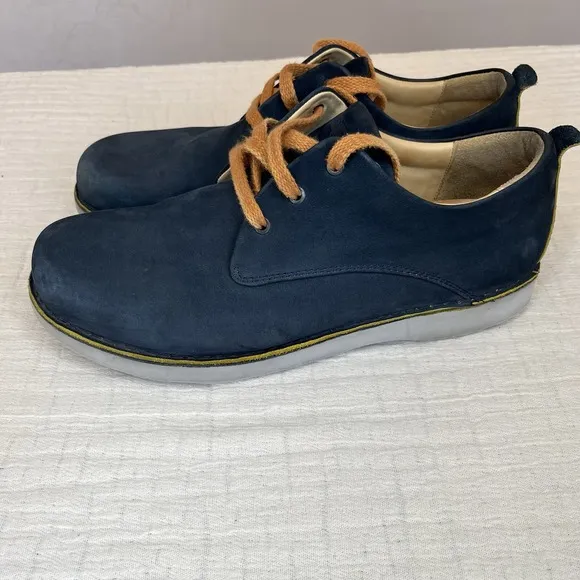 Samuel Hubbard Mens Free NAVY NUBUCK Leather Casual Oxford Shoe Vibram Size 14