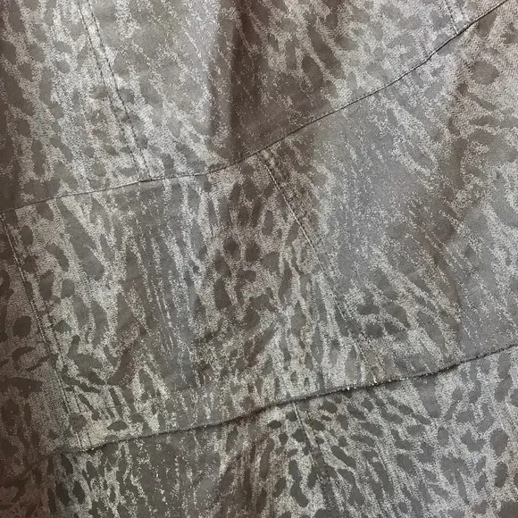 Sandro Sportswear Leopard Print A-line Skirt Size 12 Black and Gray