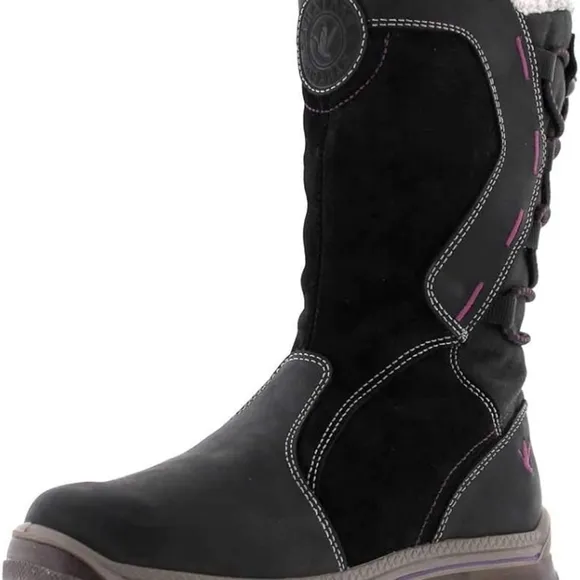 SANTANA CANADA size 6 / 37 womens winter insulated leather boots warm wool lined