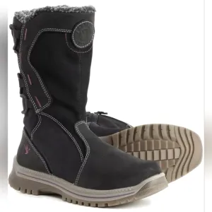 SANTANA CANADA size 6 / 37 womens winter insulated leather boots warm wool lined