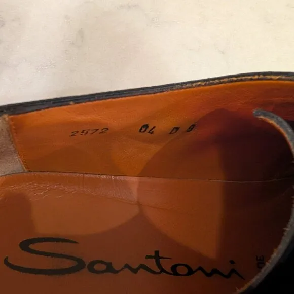 Santoni Atlantis Dark Blue Double Monk Strap Leather Sneaker 9 US
