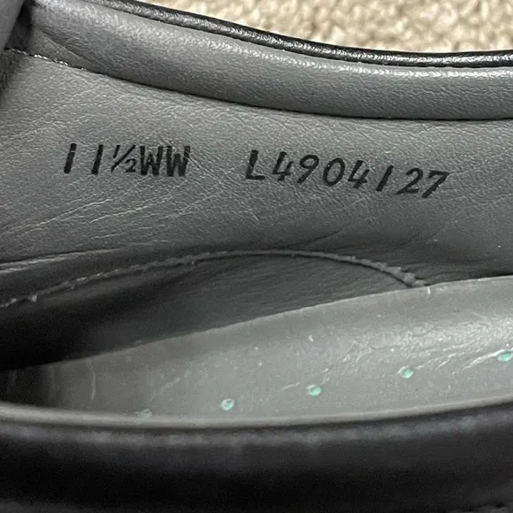 SAS Ambassador Lace Up Oxford Black Leather Shoes 11.5 WW (Double Wide)