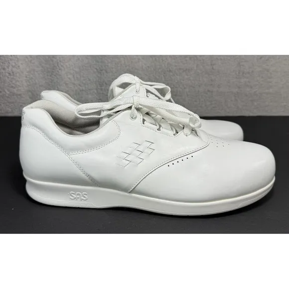 SAS‎ Shoes Women's 11 WW Double Wide Free Time White Leather Walking USA Made