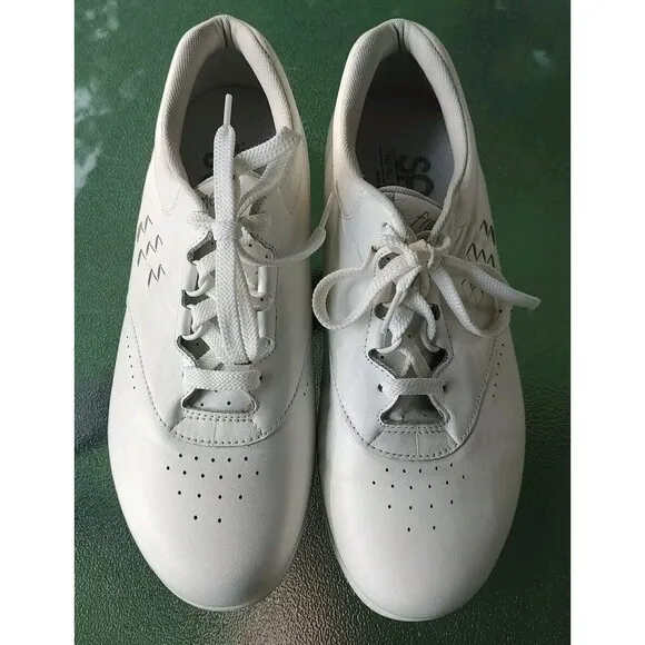 SAS Shoes Women's 9.5 WW Extra Wide FREETIME White Leather Walking 0083-049