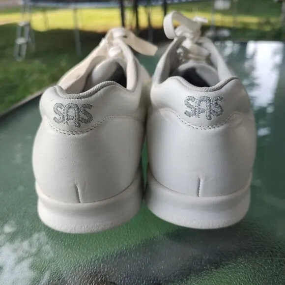 SAS Shoes Women's 9.5 WW Extra Wide FREETIME White Leather Walking 0083-049