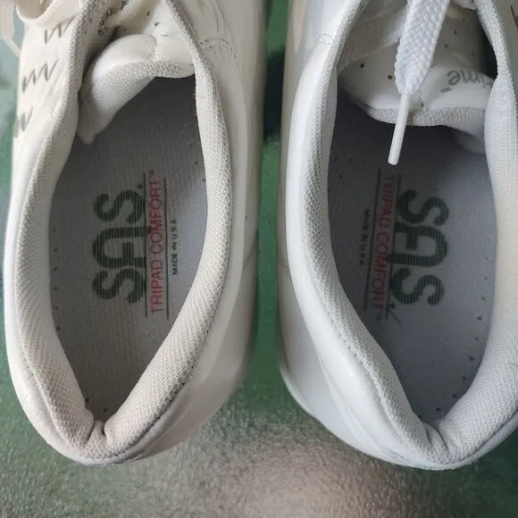 SAS Shoes Women's 9.5 WW Extra Wide FREETIME White Leather Walking 0083-049