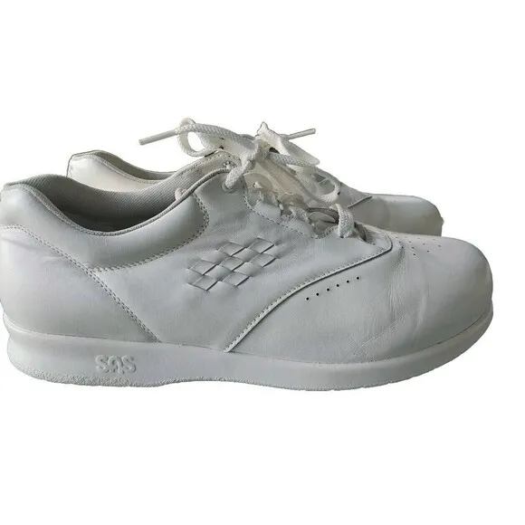 SAS Shoes Women's 9.5 WW Extra Wide FREETIME White Leather Walking 0083-049