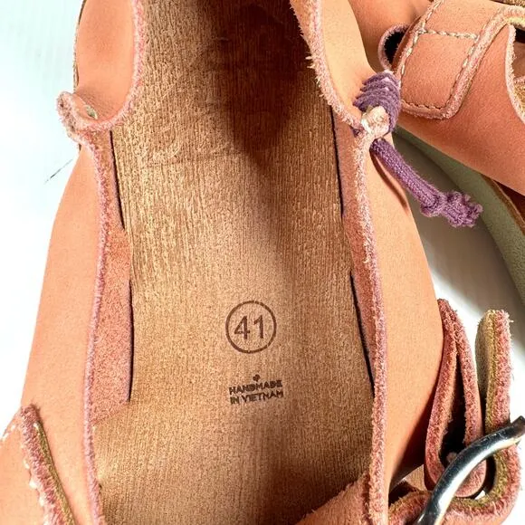 SATORISAN Benirras Sandals Womens 10.5/EU 41 Leather Handmade Hippie Sundance