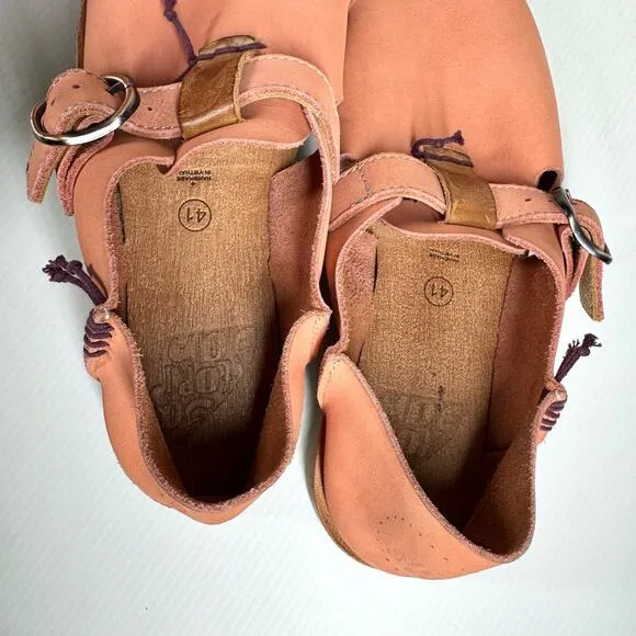 SATORISAN Benirras Sandals Womens 10.5/EU 41 Leather Handmade Hippie Sundance