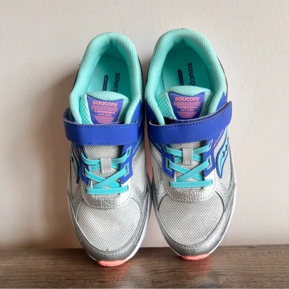Saucony Cohsion 14 a/c Girls Shoe Size 5 Wide NEW