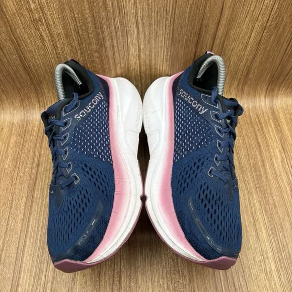 Saucony Guide 17 Running Shoes in Navy Orchid Women's 9 WIDE Width Sneakers