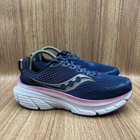 Saucony Guide 17 Running Shoes in Navy Orchid Women's 9 WIDE Width Sneakers