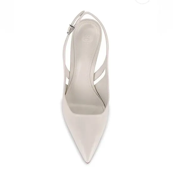 Schutz Blanche Pumps Pearl white shoes high heels Revolve Sz 8.5