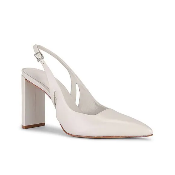 Schutz Blanche Pumps Pearl white shoes high heels Revolve Sz 8.5