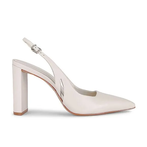 Schutz Blanche Pumps Pearl white shoes high heels Revolve Sz 8.5