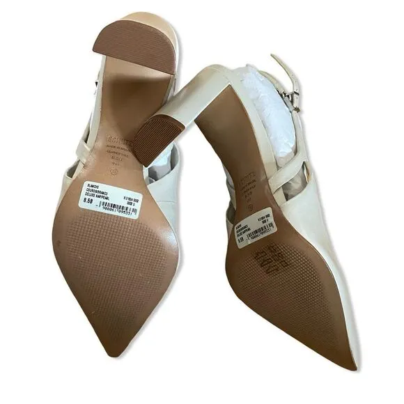 Schutz Blanche Pumps Pearl white shoes high heels Revolve Sz 8.5