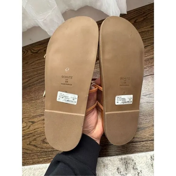 Schutz Naomi Slide Leather Sandal