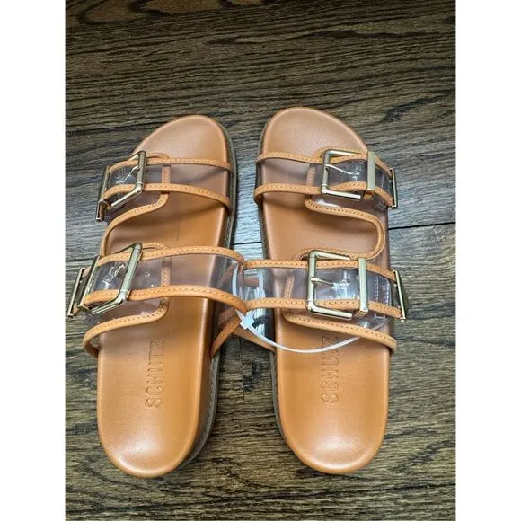 Schutz Naomi Slide Leather Sandal