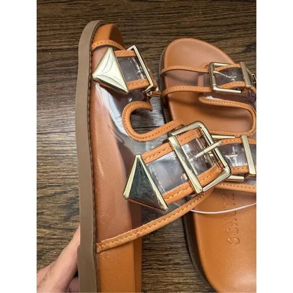 Schutz Naomi Slide Leather Sandal