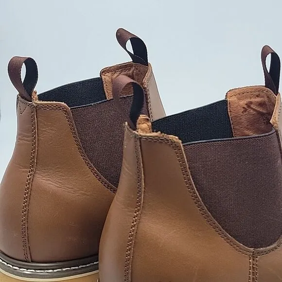 Sears Diehard Mens Romeo Work Boots Soft Toe Brown Leather Pull On Size 12 D