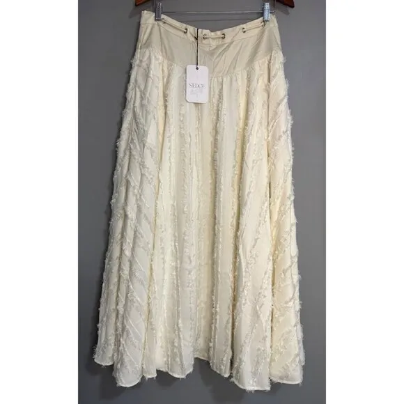 S'edge Edith Boho Skirt Bone NWT Large