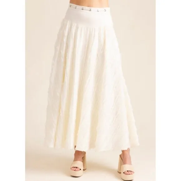 S'edge Edith Boho Skirt Bone NWT Large
