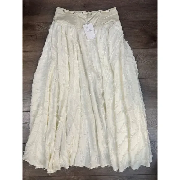 S'edge Edith Boho Skirt Bone NWT Large