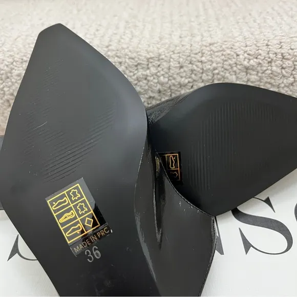 SENSO Florence Ebony Black 20MM Mules Sz 36 / 5.5 or 6 Kitten Heeled Shoes NIB