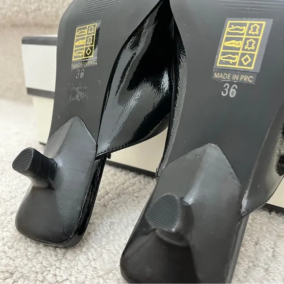 SENSO Florence Ebony Black 20MM Mules Sz 36 / 5.5 or 6 Kitten Heeled Shoes NIB