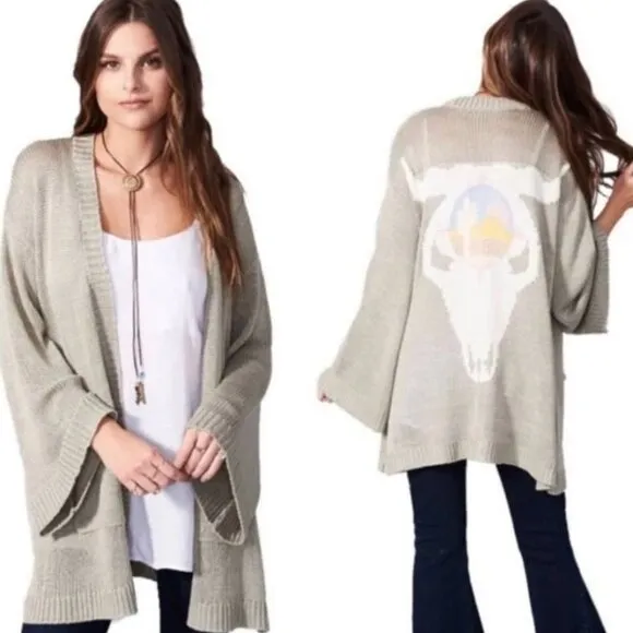 Show Me Your MuMu Easy Ojai Bull Cardigan Sweater Size S