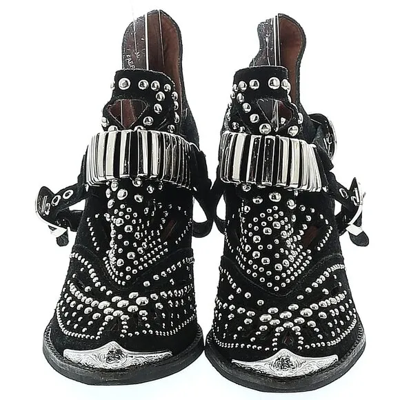 💥SHOWSTOPPER💥JEFFREY CAMPBELL Calhoun 4 Genuine Leather Booties in Black