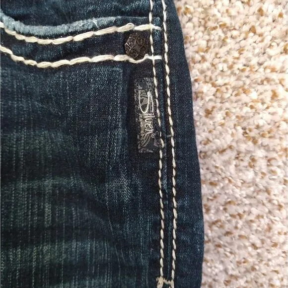 Silver Tuesday Jeans Mid Rise Slim Boot Size 36 Tall Stretch