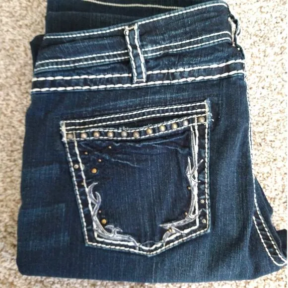 Silver Tuesday Jeans Mid Rise Slim Boot Size 36 Tall Stretch