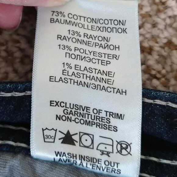 Silver Tuesday Jeans Mid Rise Slim Boot Size 36 Tall Stretch