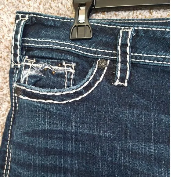 Silver Tuesday Jeans Mid Rise Slim Boot Size 36 Tall Stretch